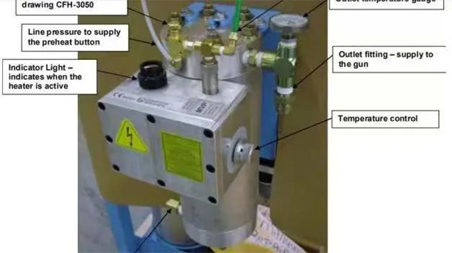 廣東博皓 美國(guó)MVP樹(shù)脂纖維噴射設(shè)備的加溫器裝置